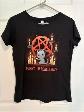 Sorry, I'm Really Busy Black Graphic Tee